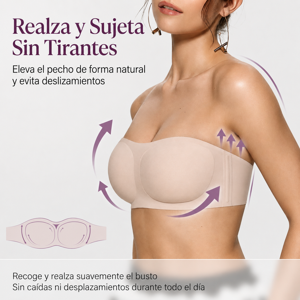Sujetador Invisible Push-Up con Realce Perfecto y Cómodo