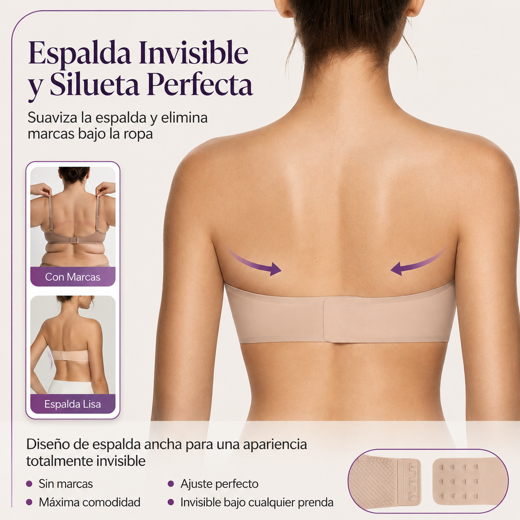 Sujetador Invisible Push-Up con Realce Perfecto y Cómodo